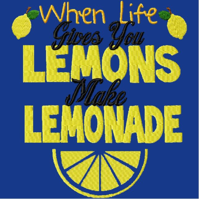 When Life Gives You Lemons (royal) - in 4 sizes Standing Photo Sculpture (Front)