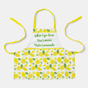 When Life Gives You Lemons Smiling Cartoon Food Apron