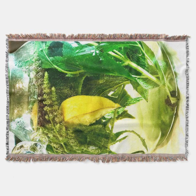 When life gives you lemons socks throw blanket (Front)