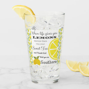 When life gives you LEMONS Southern Humour Glass