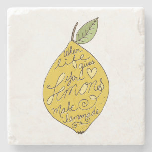 When Life Gives you Lemons Stone Coaster
