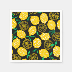 When Life Gives You Lemons Sunny Yellow Lemon Napkin