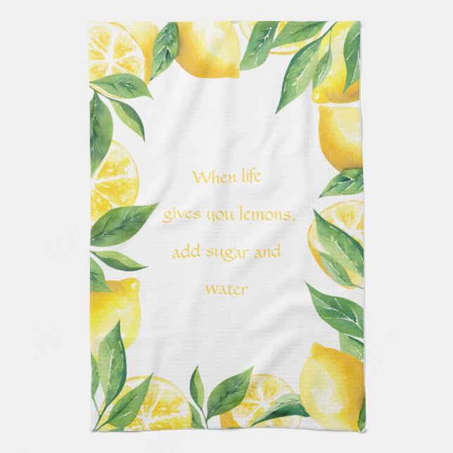 When Life Gives You Lemons Tea Towel (Vertical)