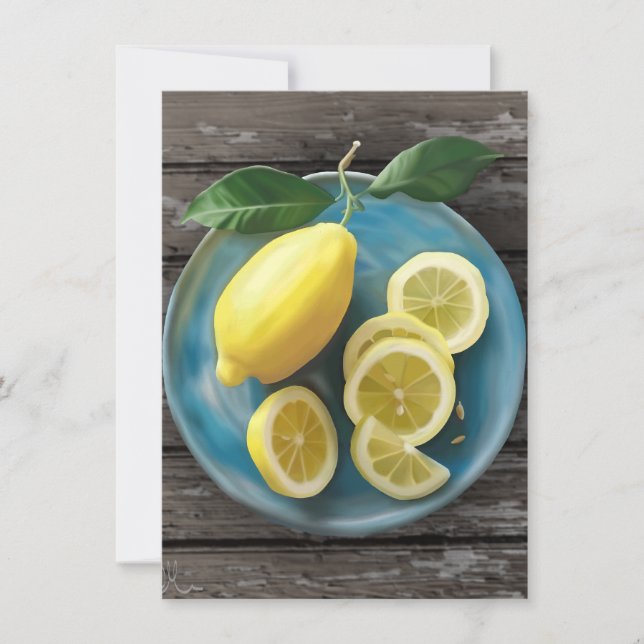 When Life Gives You Lemons | Watercolor Fruit Card (Front)