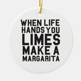 When Life gives you Limes Make a Margarita Ceramic Tree Decoration