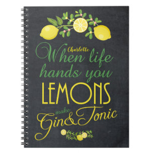 when life hands you lemons gin gratitude journal