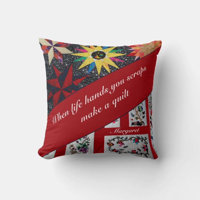 When Life Hands You Scraps Make A Quilt Cushion (Front)