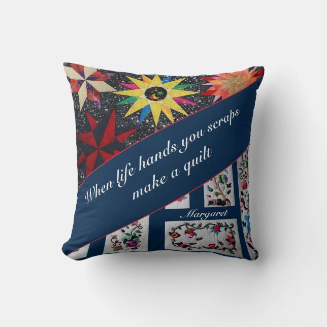 When Life Hands You Scraps Make A Quilt Cushion (Front)