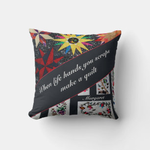 When Life Hands You Scraps Make A Quilt Cushion