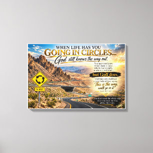 When Life Has You Going in Circles Christian Inspi Canvas Print