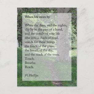 When Life Races By postcard