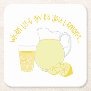 When Life... Square Paper Coaster