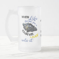 When life throws you a curve custom glass beer mug