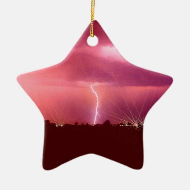 WHEN LIGHTNING STRIKES CERAMIC TREE DECORATION (Front)