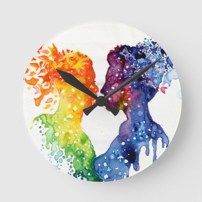 when love gives you butterflies round clock (Front)