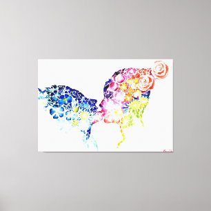 When love is blooming canvas print