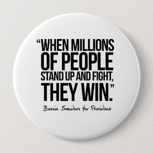 When Millions of People Stand up - Quote 10 Cm Round Badge