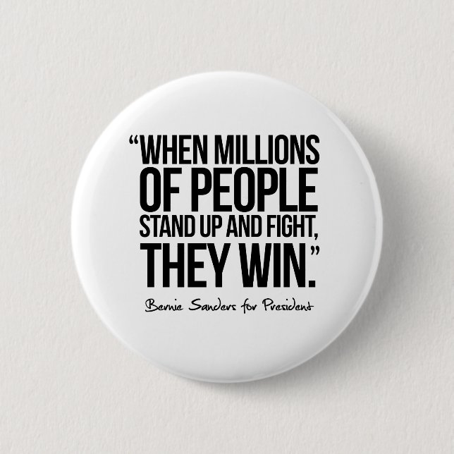 When Millions of People Stand up - Quote 6 Cm Round Badge (Front)