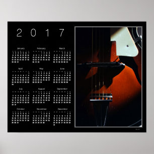 When My Guitar Gently Sleeps Calendar Poster 2017