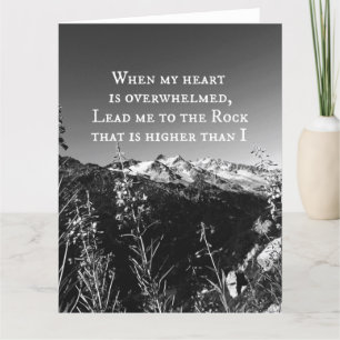 When My Heart is Overwhelmed Bible Verse Card