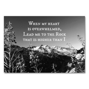 When My Heart is Overwhelmed Bible Verse Table Number