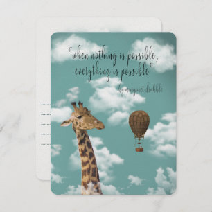 When Nothing Is sure, Everything is possible Quote Holiday Card