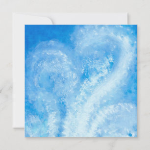 When ocean waves crash onto the shore watercolor card