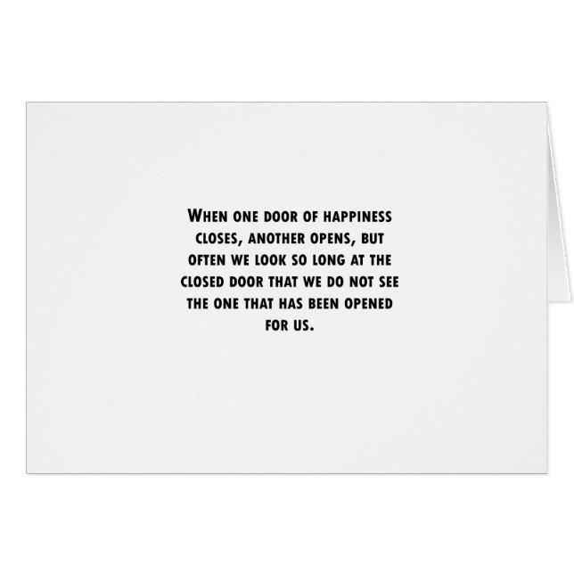 When One Door Closes (Front Horizontal)