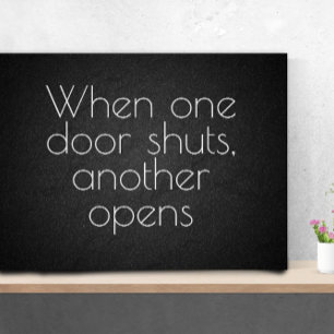 When one door inspirational grad quote poster