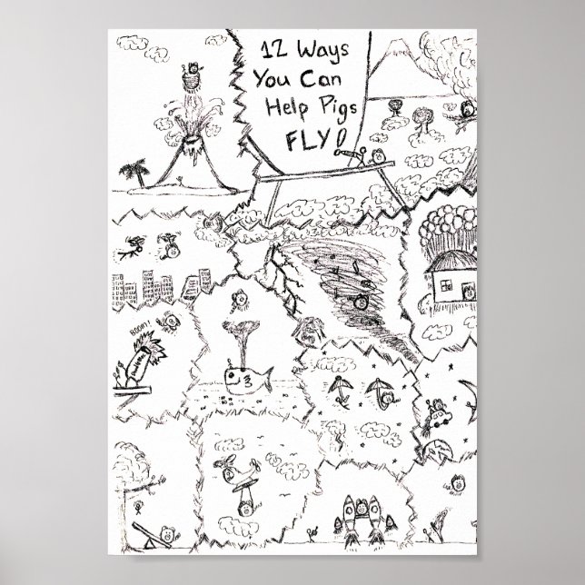 When Pigs Fly... 12 Ways to Help Them. Poster (Front)