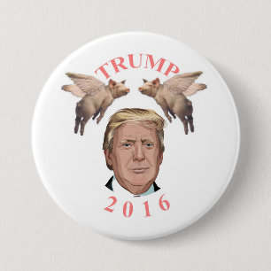 When pigs fly... 7.5 cm round badge