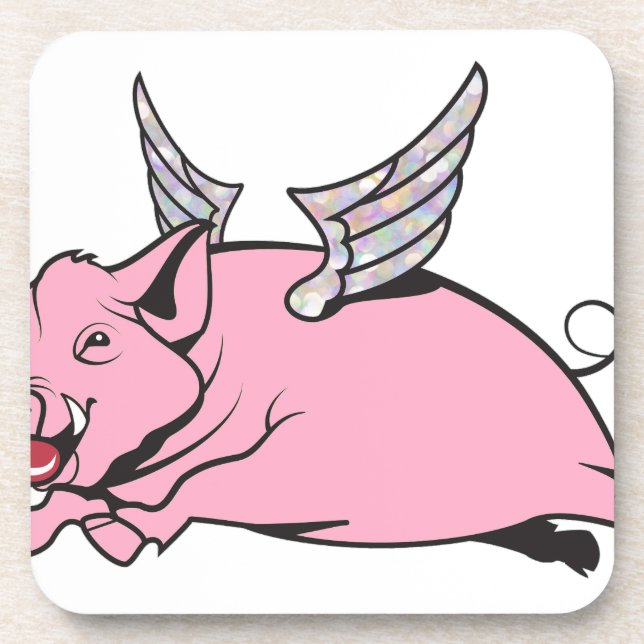 when pigs fly coaster (Front)