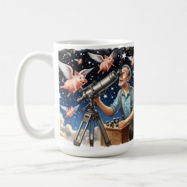 When pigs fly. coffee mug (Left)