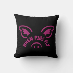 When pigs fly cushion