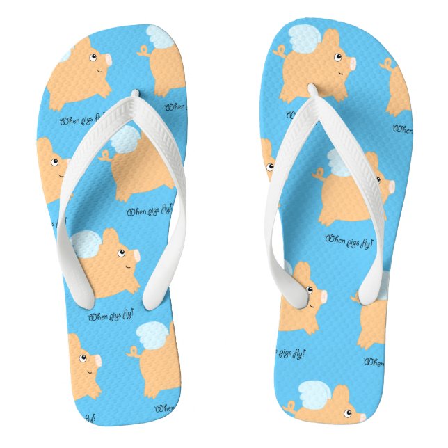 When Pigs Fly Flip Flops (Footbed)