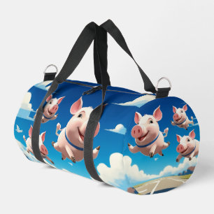 When Pigs Fly Funny Winged Pigs Duffle Bag