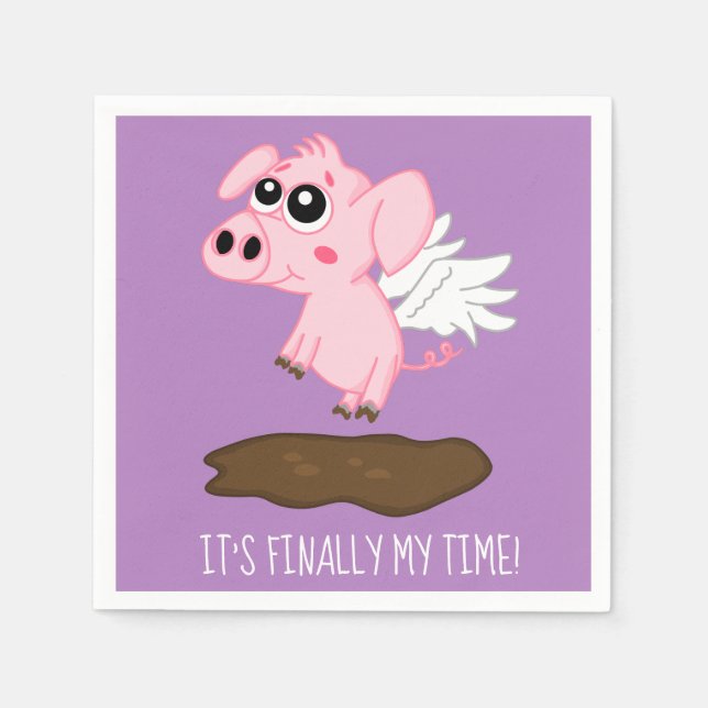 When Pigs Fly in the Year of the Pig Napkin (Front)