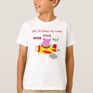 when pigs fly kids t-shirt