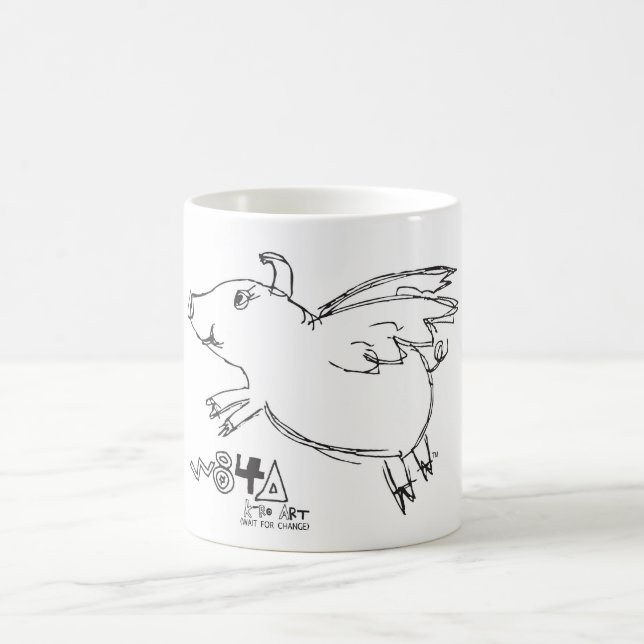 When Pigs Fly Miracles Happen Believe Flying Gifts Coffee Mug (Center)
