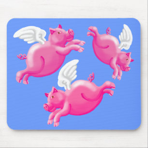 when pigs fly mouse mat