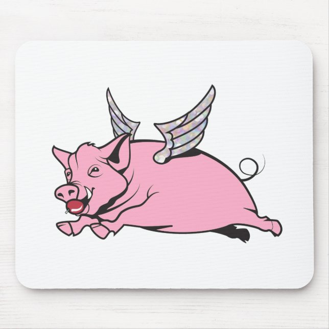 when pigs fly mouse mat (Front)