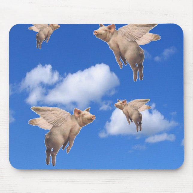 When Pigs Fly Mouse Mat (Front)