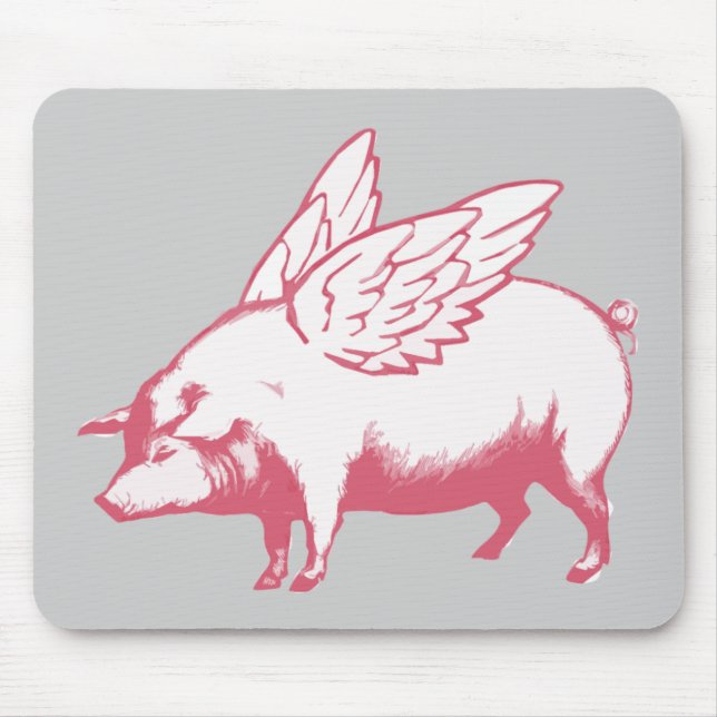 When Pigs Fly Mouse Mat (Front)