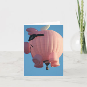 When Pigs Fly Note Card