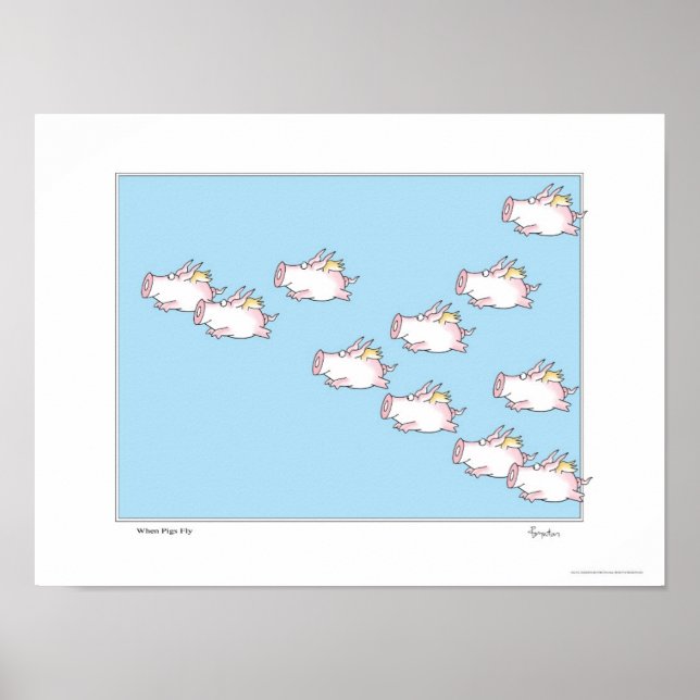 WHEN PIGS FLY poster by Sandra Boynton (Front)