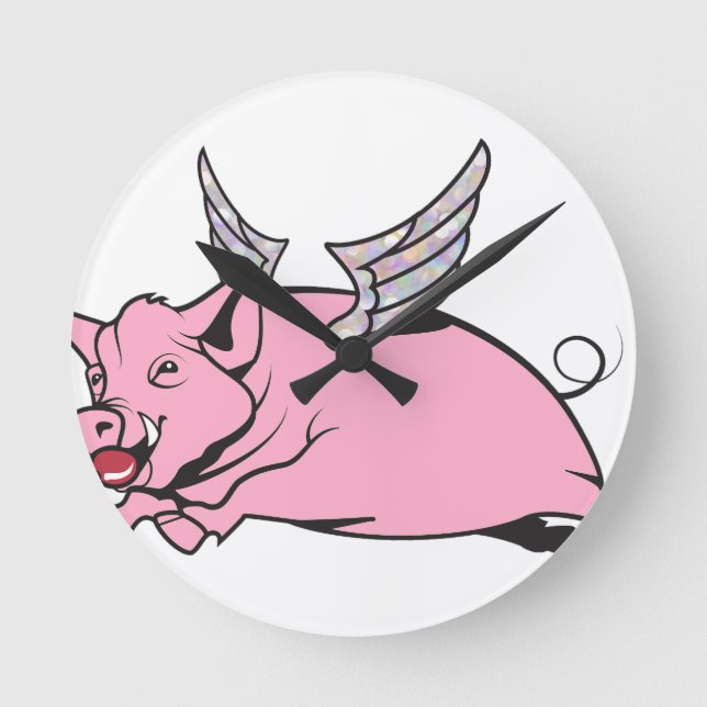 when pigs fly round clock (Front)