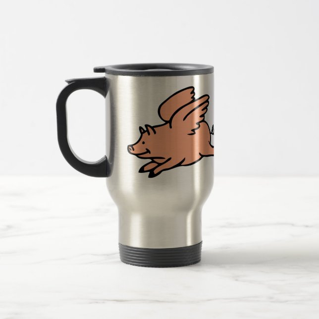 When Pigs Fly Travel Mug (Left)
