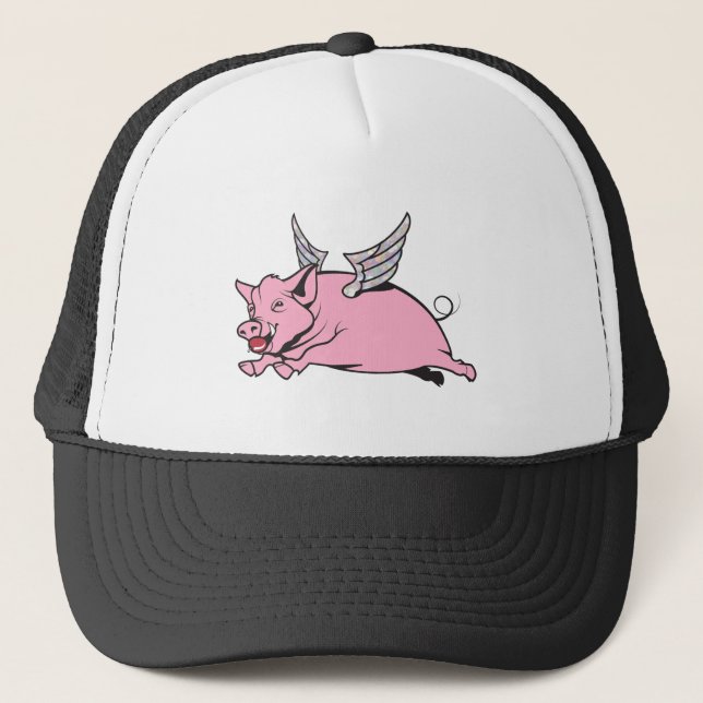 when pigs fly trucker hat (Front)