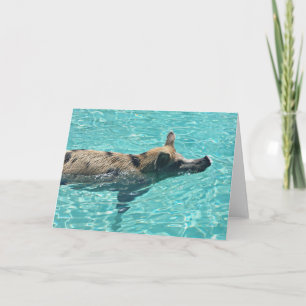 When Pigs Swim Greeting Card