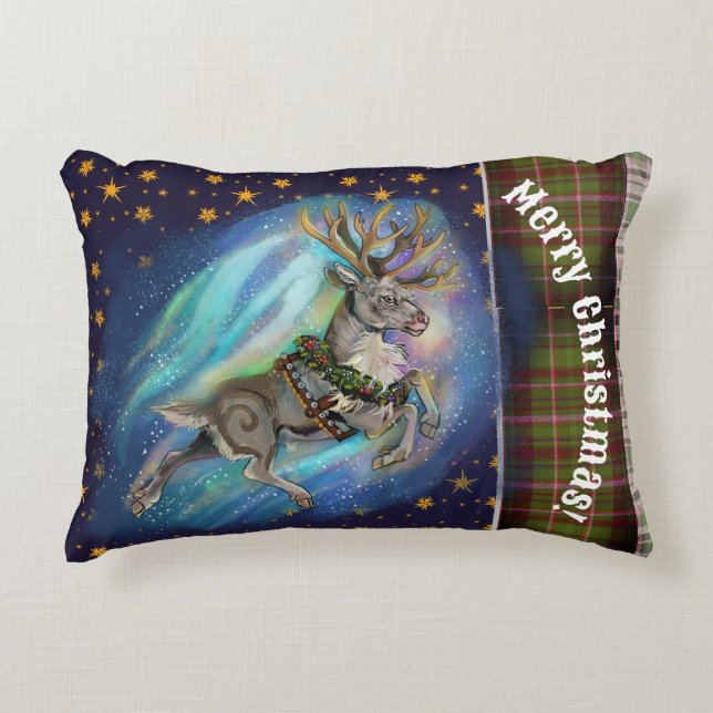 When Reindeer Fly Decorative Cushion (Front)